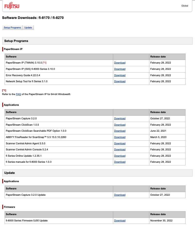 fujitsu fi-8170 software download