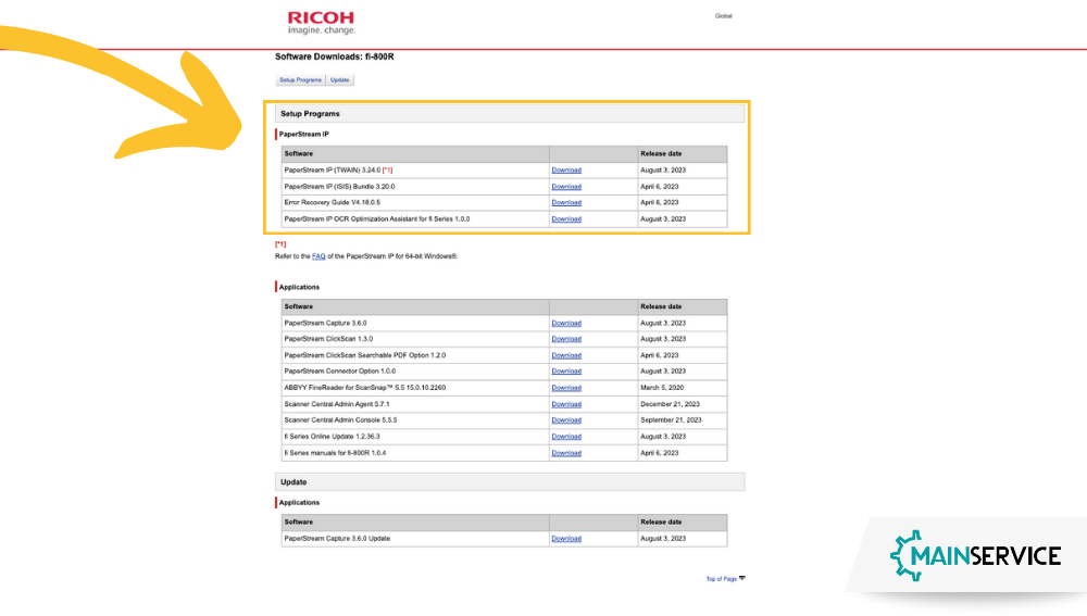 scanner ricoh fi-800r portátil paperstream ip download