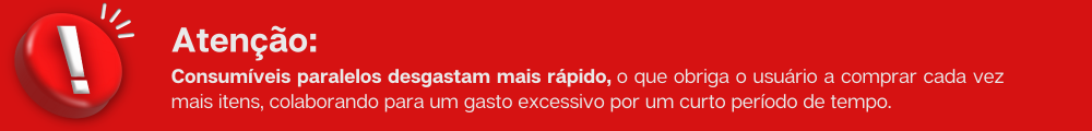 atenção consumiveis paralelos desgastam mais rápido e podem prejudicar o seu scanner profissional