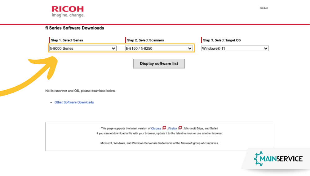 software e drivers linha fi-8000 scanners ricoh